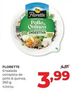Alimerka Florette - ensalada completa de pollo & quinoa oferta
