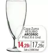 Cuevas Cash Arcoroc - copa zumo vesubio oferta