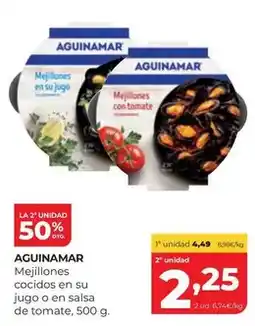 Alimerka Aguinamar - mejillones cocidos en su jugo o en salsa de tomate oferta