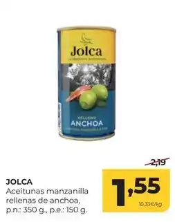 Alimerka Jolca - aceitunas manzanilla rellenas de anchoa oferta