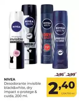 Alimerka Nivea - desodorante invisible black & white, dry impact o protege & cuida oferta