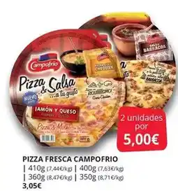 Supermercados MAS Campofrío - pizza fresca oferta