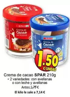SPAR Spar - crema de cacao oferta