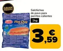 Supeco El pavo - salchichas de pavo para perritos calientes oferta