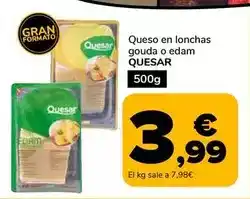 Supeco Quesar - queso en lonchas gouda o edam oferta