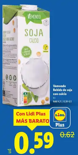 Lidl VEMONDO Bebida de soja con calcio oferta