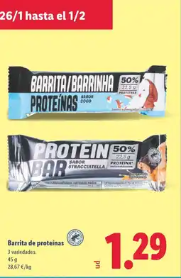 Lidl Barrita de proteínas oferta