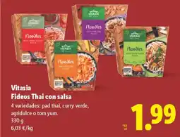 Lidl VITASIA Fideos Thai con salsa oferta