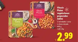 Lidl VITASIA Platos vegetarianos preparados indios oferta