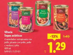 Lidl VITASIA Sopas asiáticas oferta
