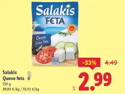 Lidl SALAKIS Queso feta oferta