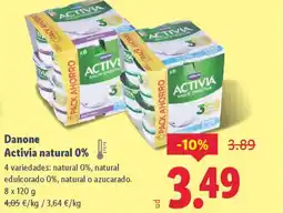 Lidl DANONE Activia natural 0% oferta