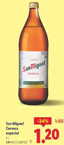 Lidl SAN MIGUEL Cerveza especial oferta