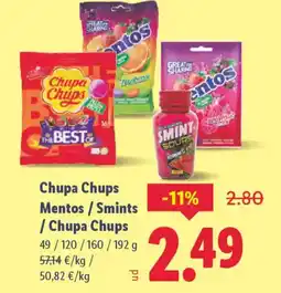Lidl Chupa Chups Mentos / Smints / Chupa Chups oferta