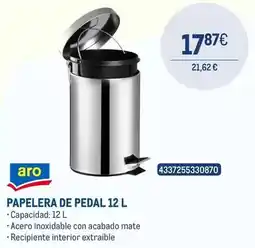 Makro Aro - papelera de pedal 12 l oferta