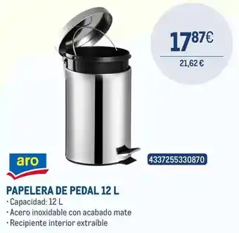 Aro - papelera de pedal 12 l