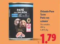 Lidl ORLANDO Pure Taste Paté con salmón oferta