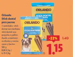 Lidl ORLANDO Stick dental para perros oferta