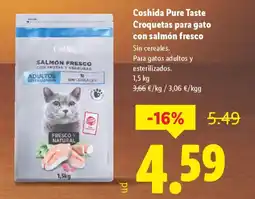 Lidl COSHIDA Pure Taste Croquetas para gato con salmón fresco oferta