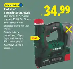 Lidl PARKSIDE Grapadora recargable oferta