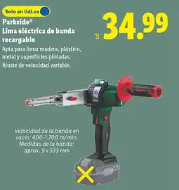 Lidl PARKSIDE Lima eléctrica de banda recargable oferta