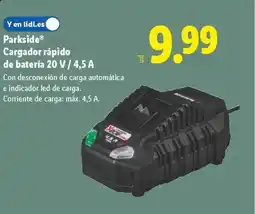 Lidl PARKSIDE Cargador rápido de batería 20 V / 4,5 A oferta