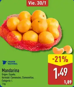 ALDI Mandarina oferta