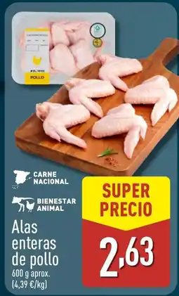 ALDI Alas enteras de pollo oferta