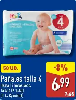 ALDI Pañales talla 4 oferta