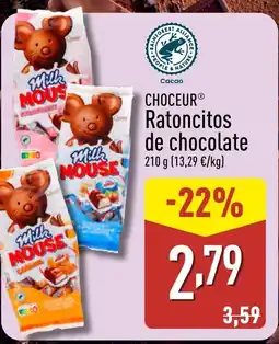 ALDI CHOCEUR Ratoncitos de chocolate oferta