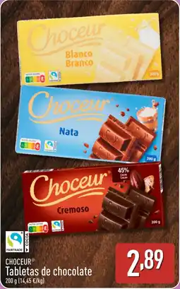 ALDI CHOCEUR Tabletas de chocolate oferta