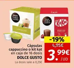 Maskom Supermercados DOLCE GUSTO Cápsulas cappuccino o kit kat oferta