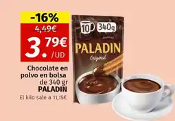 Maskom Supermercados PALADIN Chocolate en polvo en bolsa oferta