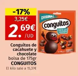 Maskom Supermercados CONGUITOS de cacahuete y chocolate oferta