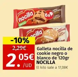 Maskom Supermercados NOCILLA Galleta nocilla de cookie negro o blanco oferta