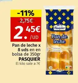 Maskom Supermercados PASQUIER Pan de leche oferta
