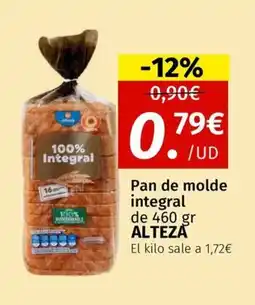 Maskom Supermercados ALTEZA Pan de molde integral oferta
