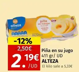 Maskom Supermercados ALTEZA Piña en su jugo oferta