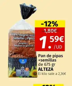 Maskom Supermercados ALTEZA Pan de pipas +semillas oferta