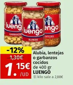 Maskom Supermercados LUENGO Alubia, lentejas o garbanzos cocidos oferta