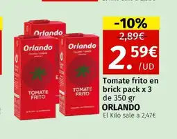 Maskom Supermercados ORLANDO Tomate frito en brick oferta