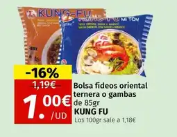 Maskom Supermercados KUNG FU Bolsa fideos oriental ternera o gambas oferta