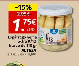 Maskom Supermercados ALTEZA Espárrago yema extra 9/12 frasco oferta