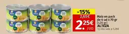 Maskom Supermercados ALTEZA Maíz en pack oferta