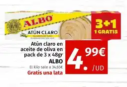 Maskom Supermercados ALBO Atún claro en aceite de oliva en pack oferta