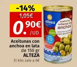 Maskom Supermercados ALTEZA Aceitunas con anchoa en lata oferta