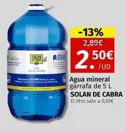 Maskom Supermercados SOLAN DE CABRA Agua mineral oferta