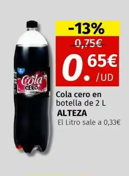 Maskom Supermercados ALTEZA Cola cero en botella oferta