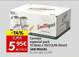 Maskom Supermercados SAN MIGUEL Cerveza especial oferta