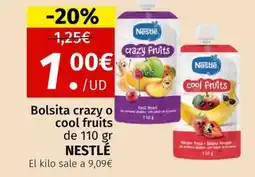 Maskom Supermercados NESTLÉ Bolsita crazy o cool fruits oferta